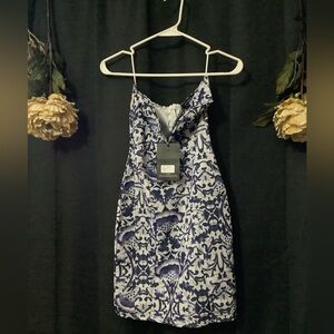 NWT Missguided Blue paisley porcelain Sleeveless Dress SZ 6